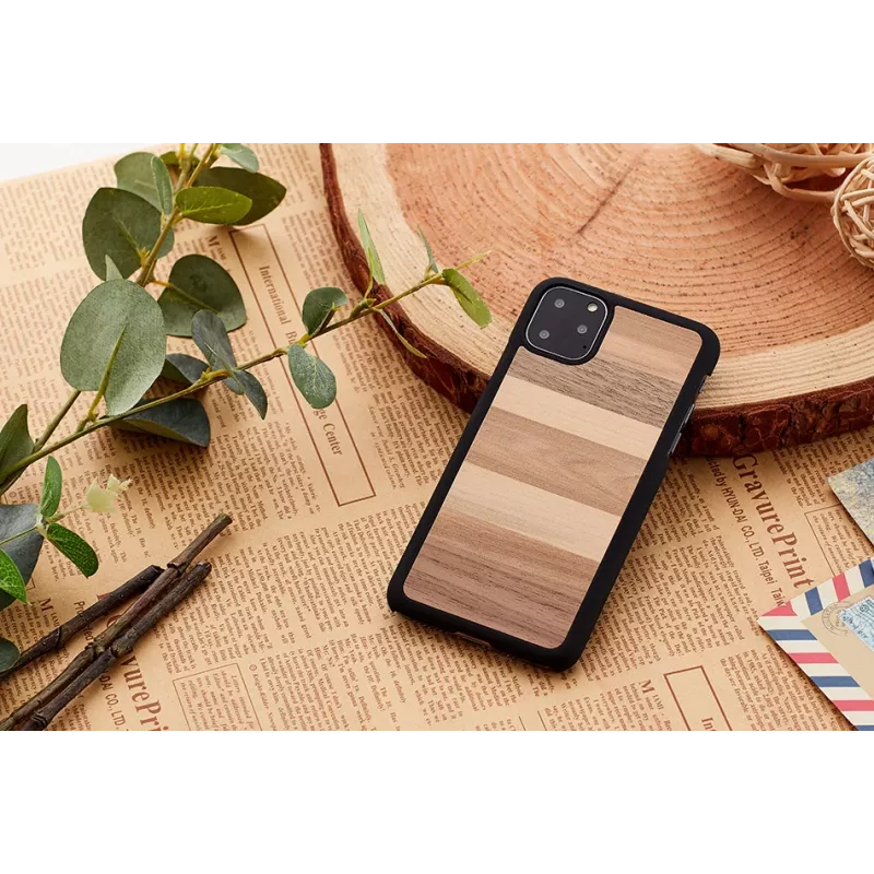 Viedtālruņa maciņš man and wood iPhone 11 Pro — melnas smilts krāsa, aizsargapvalks