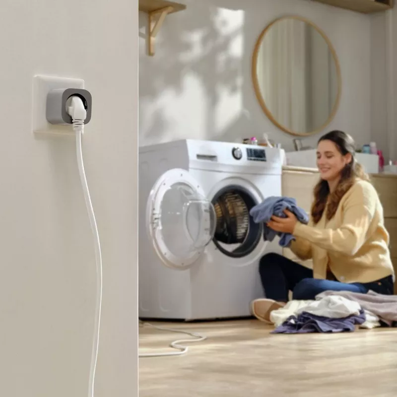 EcoFlow EFA-SMARTPLUG-EU-4P viedkontaktligzda iekštelpām, sudraba krāsā