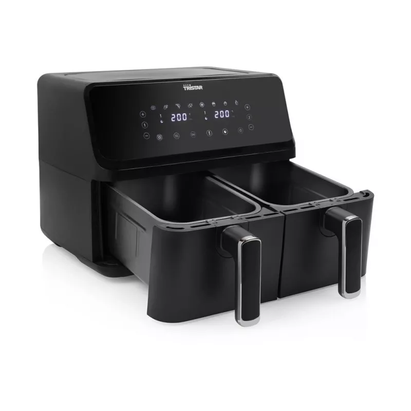 Tristar FR-9026 fritieris Double 8 L Brīvstāvošs 2700 W Karstā gaisa fritieris Melns