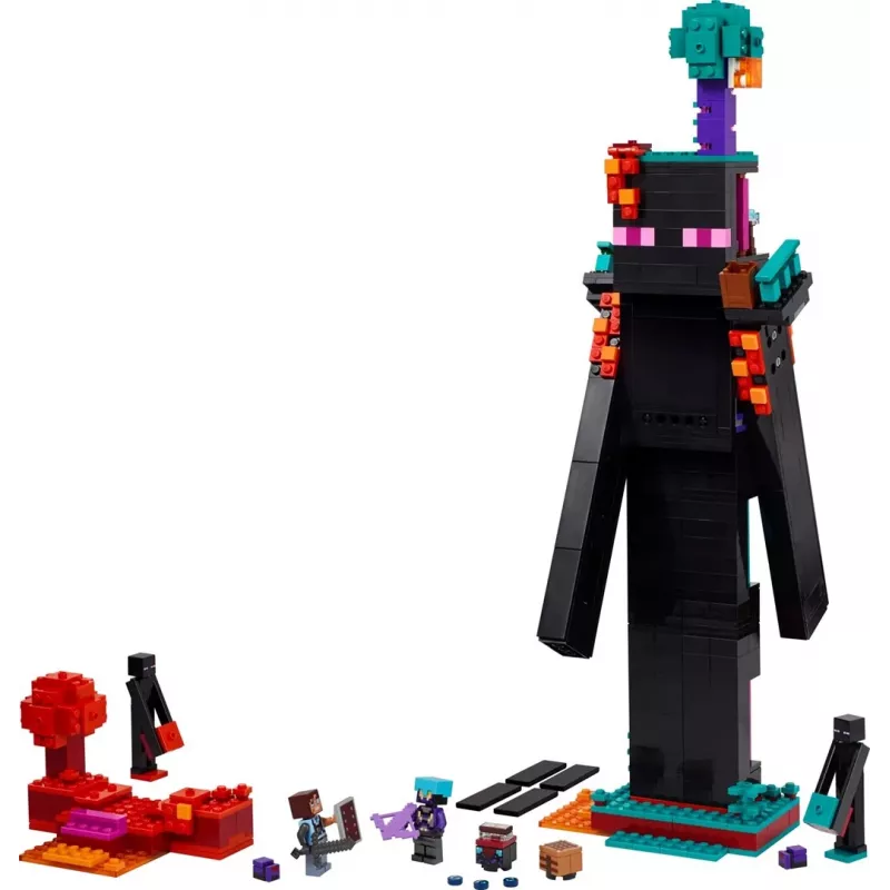LEGO Minecraft komplekts 21279 Endermana tornis, 867 detaļas, 2 minifigūriņas, 450 mm augstums