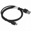 USB A uz USB-C kabelis AUKEY CB-CD30 0,9 m — melns, pīts, USB PD 3.0, 0,48 Gbit/s