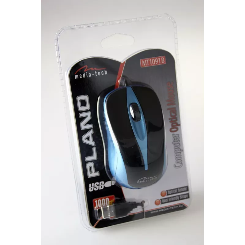 Optiskā pele 800dpi MELNI-ZILA MT1091