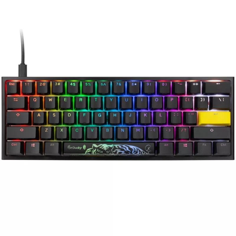 Mehāniskā spēļu tastatūra Ducky One 2 Pro Mini RGB LED Cherry Brown 60% izkārtojums