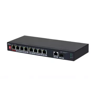 Dahua Technology PoE PFS3110-8ET1GT1GF-96 Nepārvaldāms Gigabit Ethernet (10/100/1000) Power over Ethernet (PoE) melns