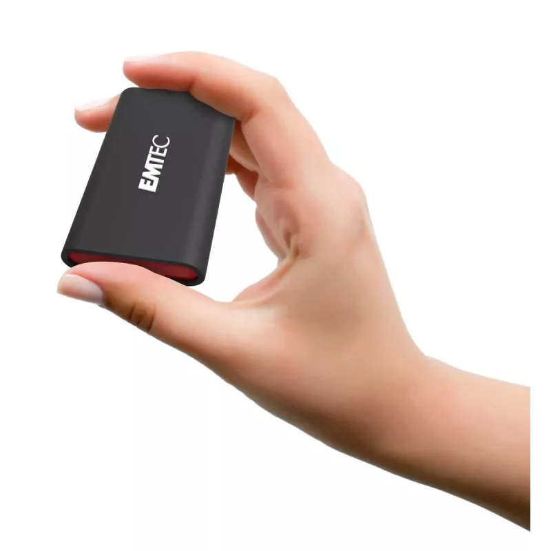 Emtec X210 ELITE 2 TB USB Type-C 3.2 Gen 2 (3.1 Gen 2) Melns, Sarkans