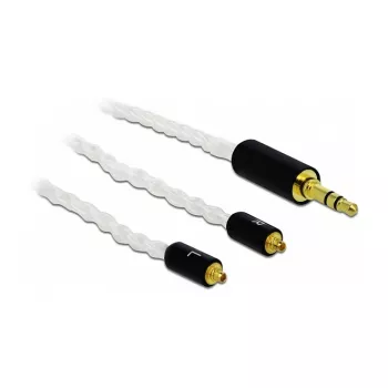 Audio kabelis DeLOCK 85845 1.2m 3.5mm 2x MMCX balts
