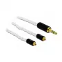 Audio kabelis DeLOCK 85845 1.2m 3.5mm 2x MMCX balts