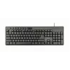 Vadu pilna izmēra tastatūra Gembird KBS-UM-04 USB QWERTY US English ar peli, melna, 1,5 m kabelis