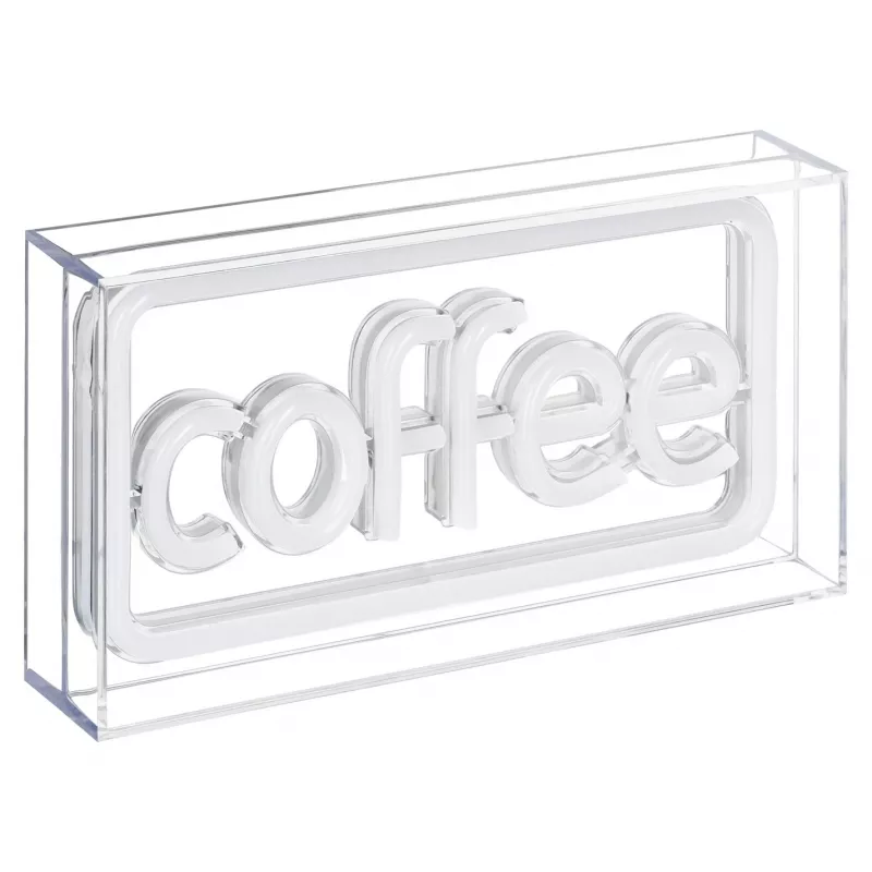 Neona LED zīme ActiveJet AJE-NEON COFFEE, daudzkrāsu, USB 5V, virsmas montāža, AS plastmasas rāmis