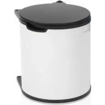 Atkritumu tvertne Brabantia 428081 15L Apaļa Melna Balta