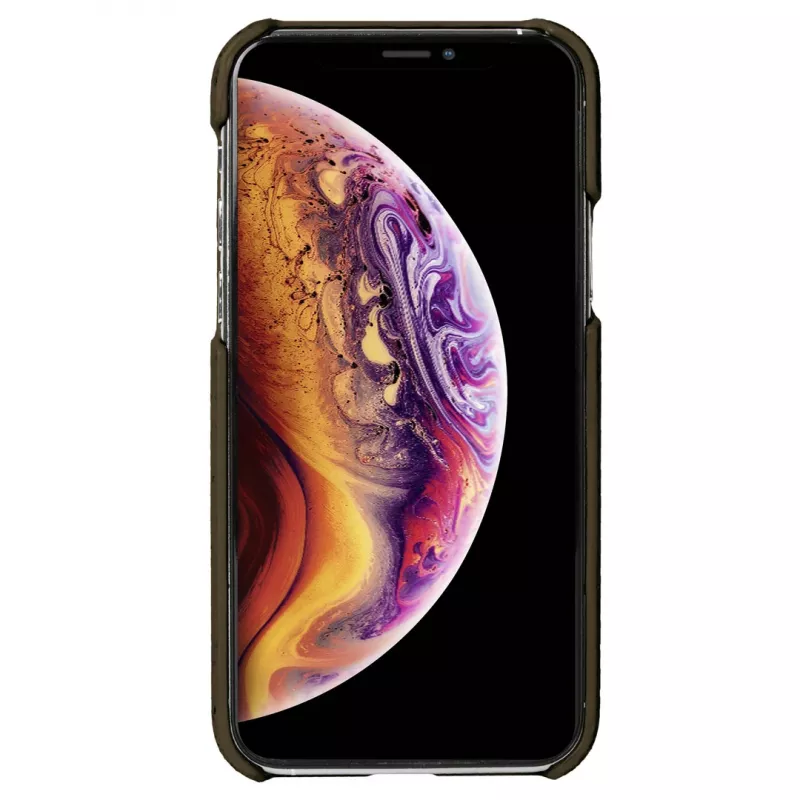 Telefona maciņš Krusell Birka Apple iPhone 11 Pro, tumši brūns ādas stila pārvalks