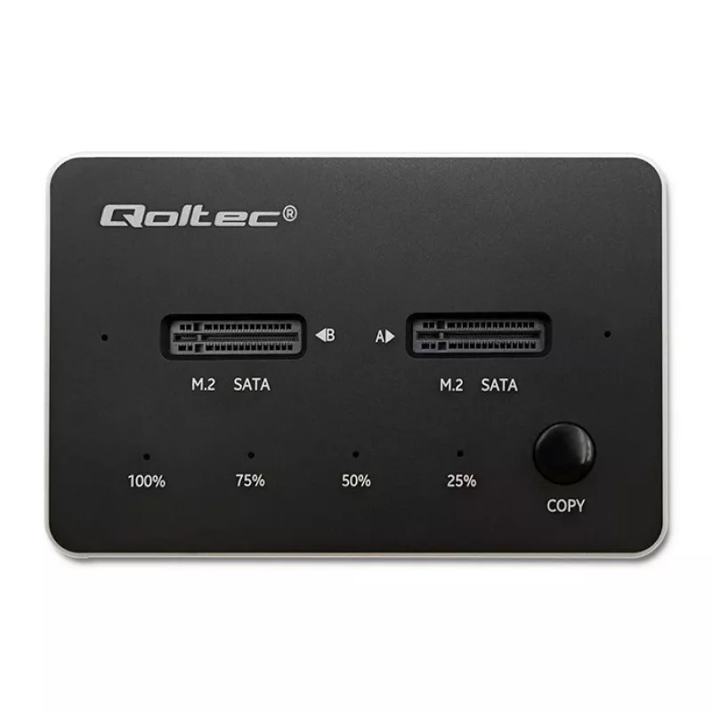 Qoltec 50310 Drive dokstacija 2x SSD M.2 SATA NGFF USB Type C