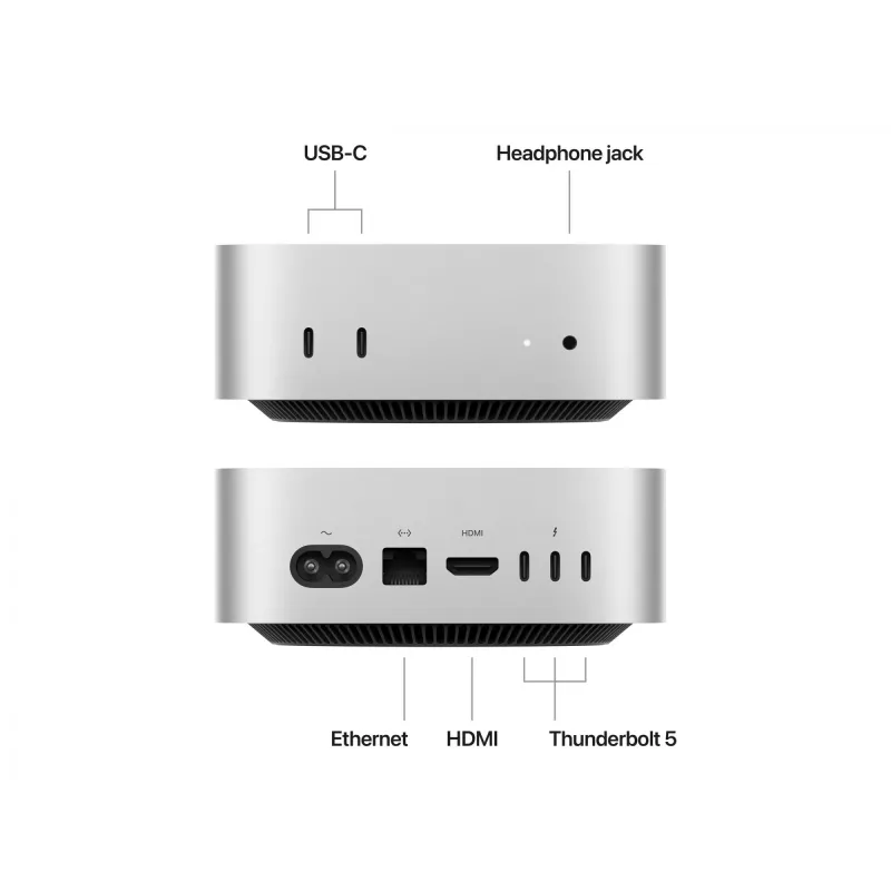 Apple Mac mini: M4 Pro mikroshēma ar 12 kodolu CPU un 16 kodolu GPU, 24 GB, 512 GB SSD
