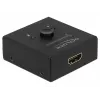 DeLock HDMI 2 - 1 divvirzienu 4K 60 Hz kompakts - Mazumtirdzniecības iepakojums - Video/Audio pārslēdzējs - 2 x HDMI - Galddatoram (64072)