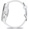 Viedpulkstenis GARMIN Venu 3 — 1,4 collu AMOLED, 45 mm korpuss, GPS, Wi‑Fi, 8 GB, Sudraba/Balts, silikona siksna