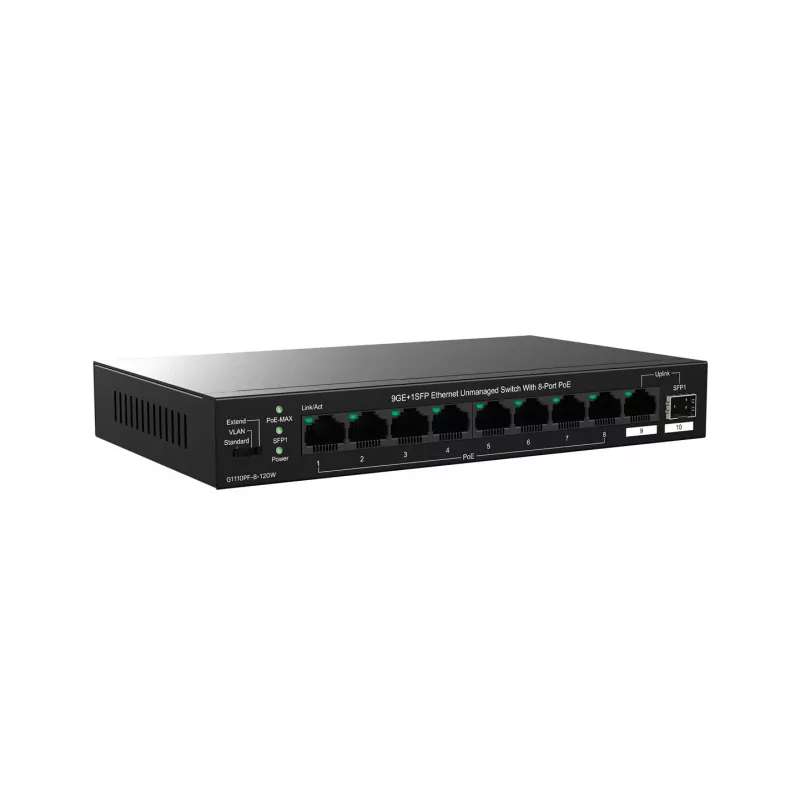 Nepārvaldīts slēdzis Tenda TEG1110PF-8-120W Gigabit Ethernet PoE 9 porti