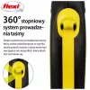 Izvelkama pavada Flexi New NEON 5 m - lentes pavada, maziem suņiem līdz 15 kg, melna/dzeltena