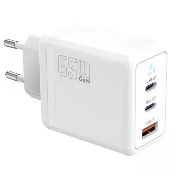 Lādētājs TB AZTBXUL3USB65WW — 65 W USB-C Power Delivery ar 2 pieslēgvietām (1× USB-C, 1× USB-A)