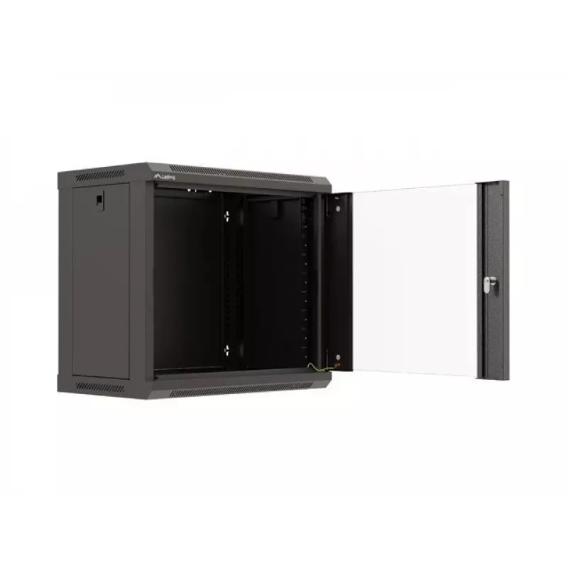 Sienas skapis LANBERG WF03-5309-10B, 9U, 500×350×540 mm, maks. slodze 60 kg, melns