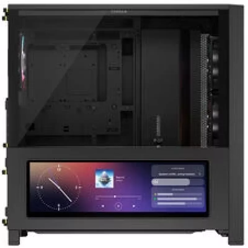 Corsair FRAME 4000D LCD RS PC korpuss, Midi-Tornis, ATX, ARGB, Rūdīts stikls - melns