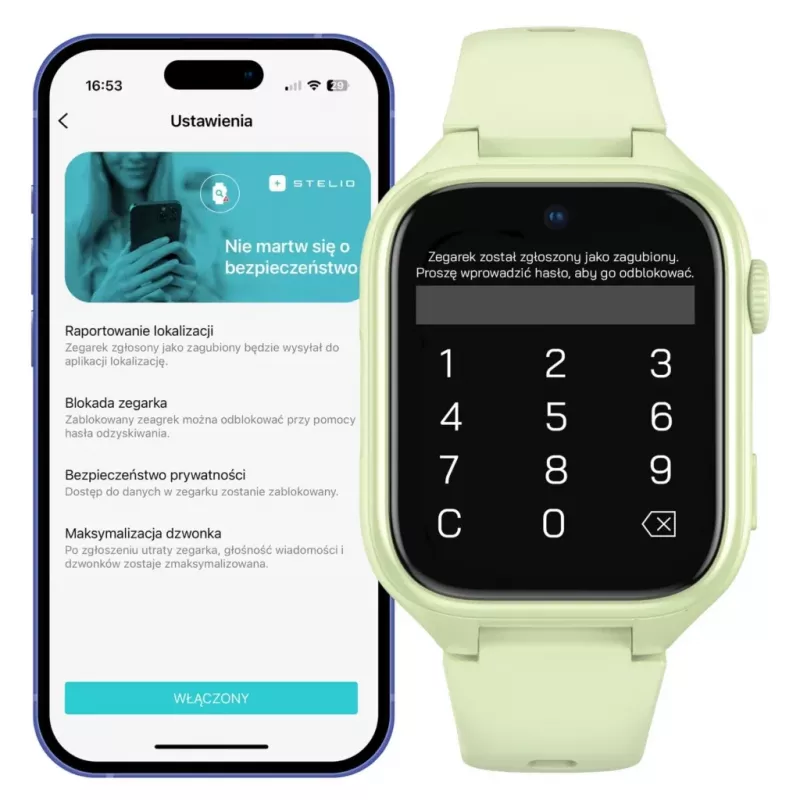 Smartwatch Stelio Junior Pro AI 4G ST-SWJ102-PCH — pistāciju krāsa