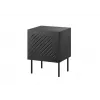 Naktsgaldiņš Cama Meble SIENA, komplektā 2 gab., 44,5×40×59 cm, melns matēts, MDF un kokšķiedru plātne