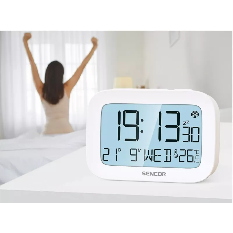 Digitālais modinātājpulkstenis SENCOR SRC 2200 ar LED displeju un baterijas rezervi