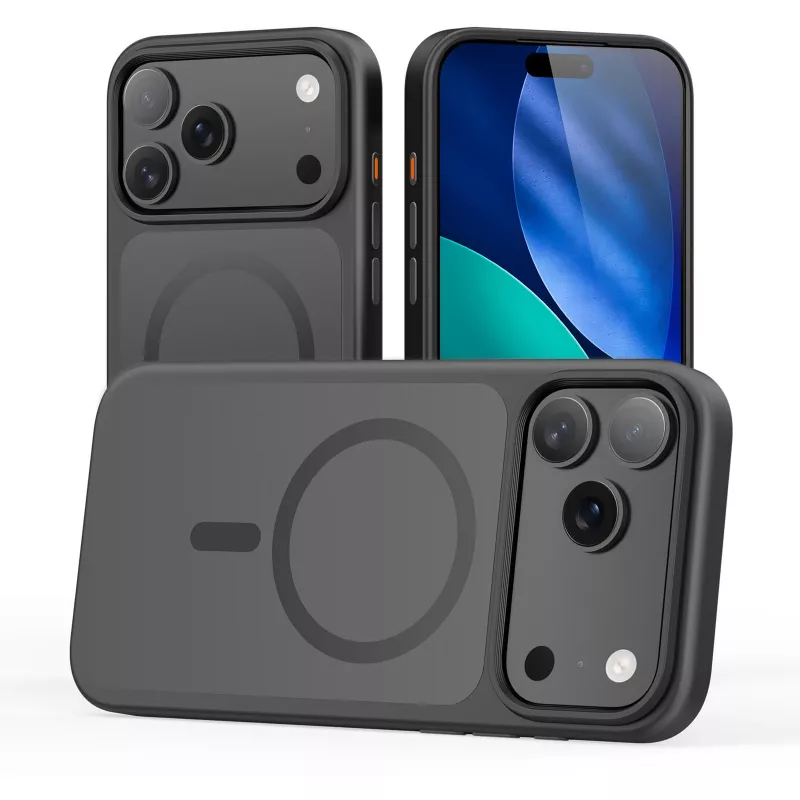 StyleShell INVISIO, Phone Case Melns, iPhone 17 Pro Max, Saderīga ar MagSafe