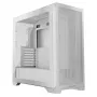 PC korpuss MODECOM VOLCANO EXPANSE S MIDI Tower — balts, microATX, rūdīts stikls, USB-C, atbalsta GPU 430 mm