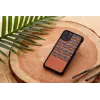 man and wood viedtālruņa maciņš iPhone 11 Pro Max — brūns rūtains, melna apmale