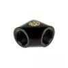Bitspower adapters 90 grādu G1/4 ligzda uz G1/4 ligzda, melns matēts