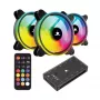 Korpusa ventilatoru komplekts White Shark Nebula-2 Melns — ARGB 120 mm ventilatori (komplekts)