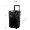 Pārnēsājams karaoke skaļrunis MANTA SPK5021PRO 20W, 12 collu zemfrekvences skaļrunis, 80W RMS, Bluetooth, baterija līdz 5h, SD/USB, mikrofona un ģitāras ieejas