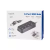USB3.2 Gen1 HUB, 4xUSB-A ar ieslēgšanas/izslēgšanas slēdzi