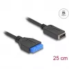 DeLOCK USB kabelis, kontaktdakša, sievišķā – iekšējais USB Type-E Key A, 25 cm