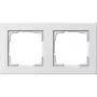 Sienas plāksne GIRA E2 Balta — termoplastiska bezskrūves pārsegs, 80,8×151,9×9,3 mm