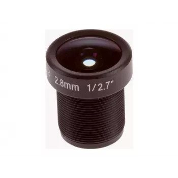 Axis 03074-001 M12 megapikseļu objektīvs 2,8 mm F1.2, fiksēta diafragma, paredzēts P3905-R Mk III un M3905-R, iepakojums 10 gab.