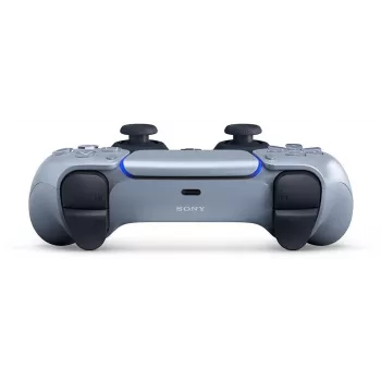 Bezvadu spēļu kontrolieris Sony DualSense priekš PlayStation 5 — iebūvēts litija jonu akumulators, žiroskops, haptiskā vibrācija, skaļrunis, 3,5 mm ligzda, sudraba krāsa