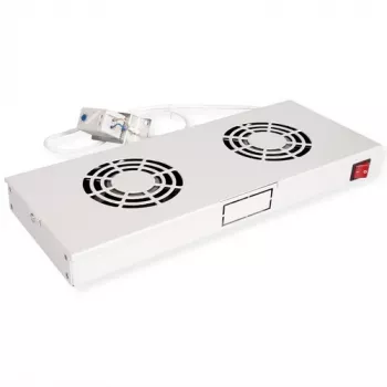 Dzesēšanas ventilators ROLINE 19 collu jumta ventilatora bloks 2 ventilatori Termostats pelēks