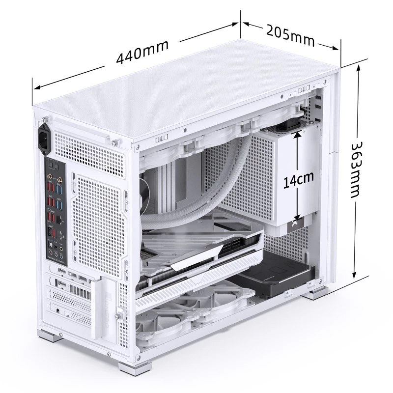 PC korpuss Jonsbo D31 STD Midi Tower balts