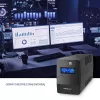 Qoltec Monolith nepārtrauktās barošanas avots (UPS) Double-conversion (Online) 0.45 kVA 240 W 2 AC kontaktligzdas