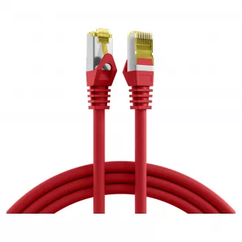 EFB-Elektronik RJ45 plāksteris kabelis Cat.6A S/FTP LSZHCat.7 neapstrādāts kabelis sarkans 0,15 m ražotājs: EFB Elektronik (MK7001.0,15R)