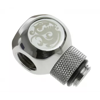 Bitspower Adapter T-Splitter G1/4 collu AG uz 2x G1/4 collu IG - grozāms, TII, sudraba spīdums