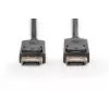 Savienojuma kabelis DisplayPort ar fiksatoriem 1080p 60Hz FHD Type DP / DP M / M melns 3m