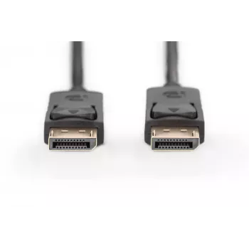 Savienojuma kabelis DisplayPort ar fiksatoriem 1080p 60Hz FHD Type DP / DP M / M melns 3m