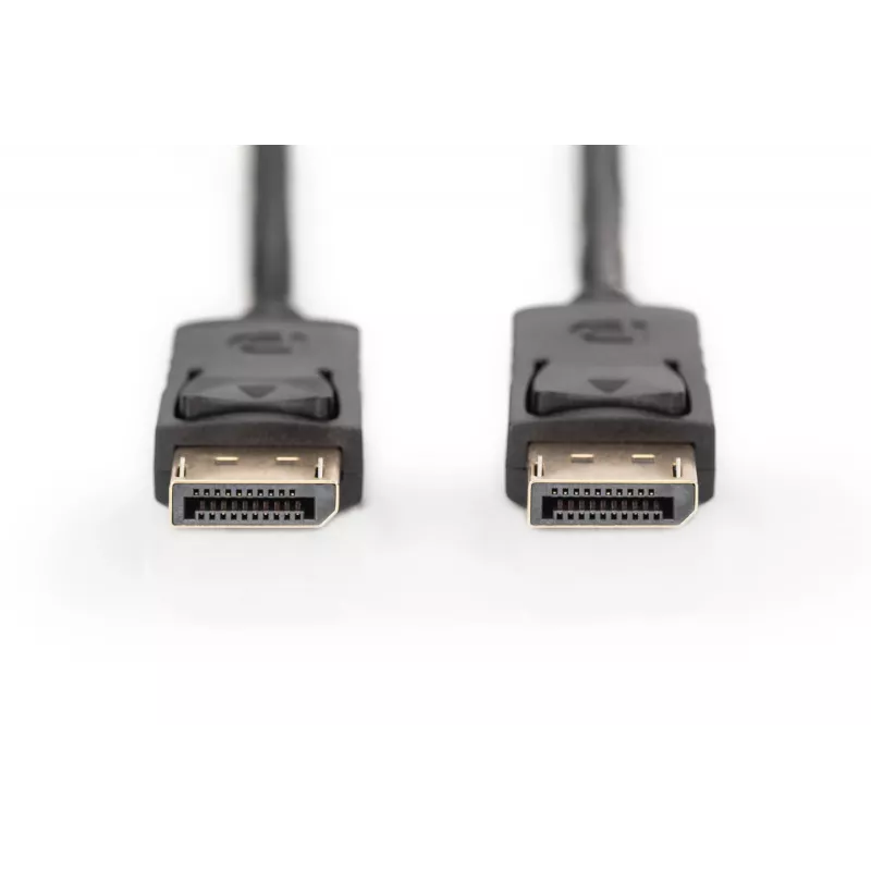 Savienojuma kabelis DisplayPort ar fiksatoriem 1080p 60Hz FHD Type DP / DP M / M melns 3m