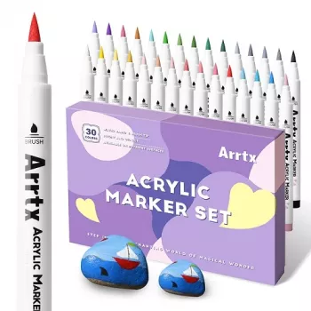 Akrila marķieru pildspalvas Arrtx LC303144 — 30 krāsas, smalki/vidēji uzgaļi