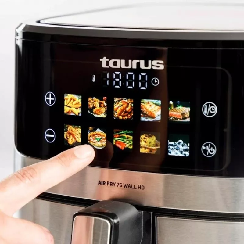 Gaisa fritieris Taurus Air Fry 7S 1600W 6.5L, nerūsējošais tērauds, 8 programmas, 80–200°C, skārienvadība