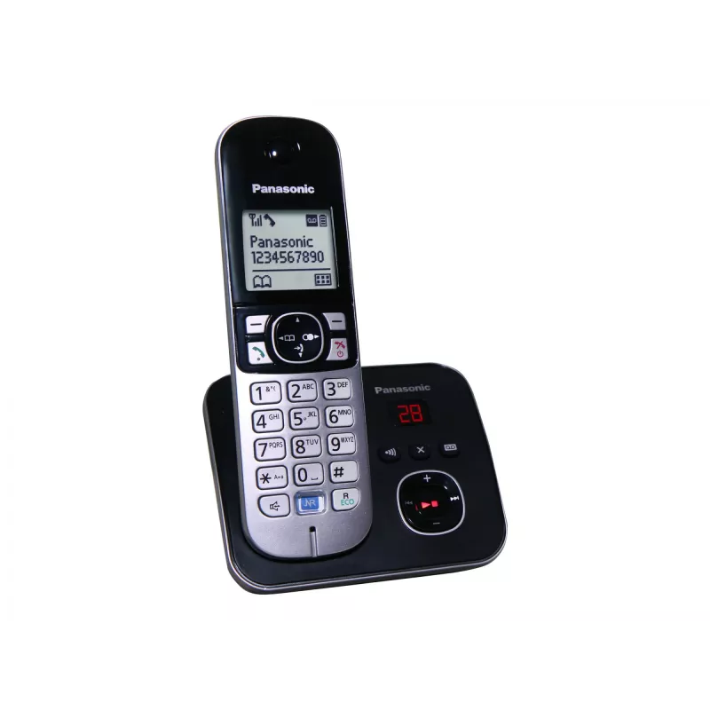 DECT telefons Panasonic KX-TG6821GB, melns