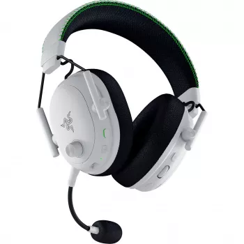 Austiņas Razer MelnsShark V3 Pro ar vadu un bezvadu Bluetooth, baltas